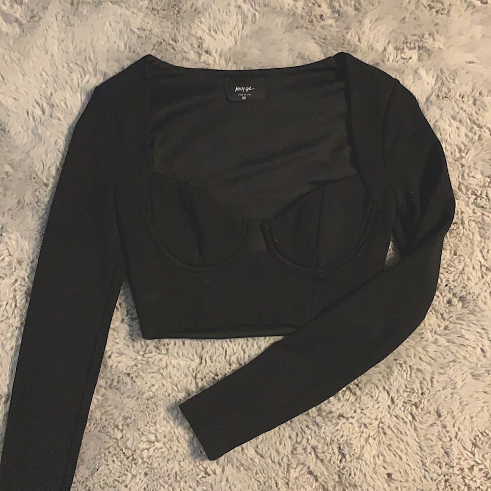 Nasty Gal Cropped Corset Top